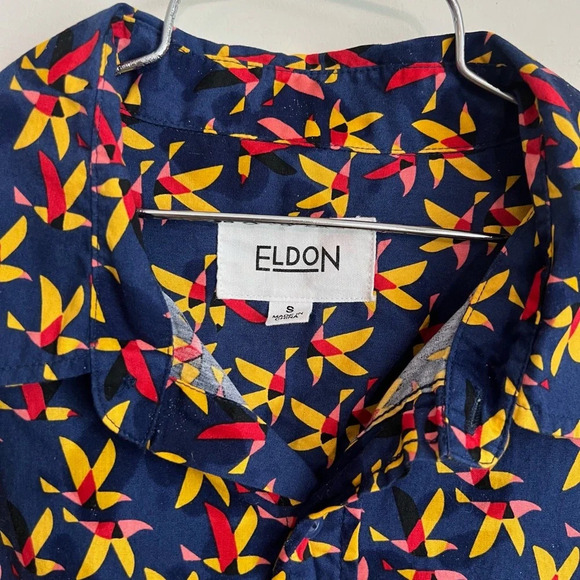ELDON Flock Shirt Sleeve Button Down Shirt size small - Picture 3 of 7